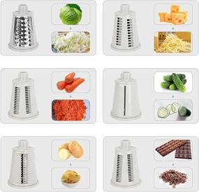 img 3 attached to SNDUU Rainbow Rotary Cheese Grater: Versatile Stainless Steel 5-in-1 Grater with Handle for Easy Kitchen Use - Ideal for Cheese, Vegetables, and Fruits