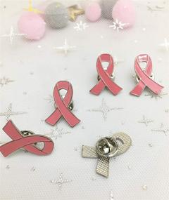 img 2 attached to 🎀 Поддержите осведомленность о раке груди с пакетом из 100-ти розовых шпилек с надеждой на ленточку для женщин и девочек: идеально для благотворительности, мероприятий и социальных причин.