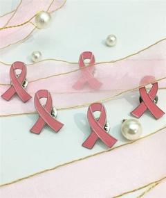 img 1 attached to 🎀 Поддержите осведомленность о раке груди с пакетом из 100-ти розовых шпилек с надеждой на ленточку для женщин и девочек: идеально для благотворительности, мероприятий и социальных причин.