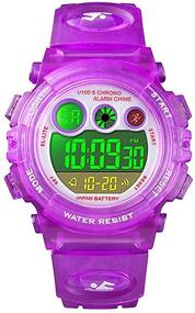 img 4 attached to 🌊 Top Class 50M Waterproof Kids Digital Watches with Alarm, Stopwatch - Perfect for Boys and Girls