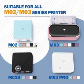 img 1 attached to 🖨️ Phomemo M02/M02 Pro/M02S/M03 Pocket Printer Glitter Sticker Paper - Transparent/Silver/Gold