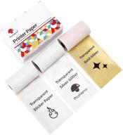 🖨️ phomemo m02/m02 pro/m02s/m03 pocket printer glitter sticker paper - transparent/silver/gold logo