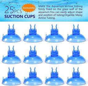 img 2 attached to 🔵 Wanhork 25-PC Professional Thickened Silicone Aquarium Airline Suction Cup for 3/16-Inch Fish Tank Airline Tubing, Connectors, and Check Valves (Blue)