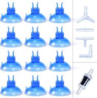 🔵 wanhork 25-pc professional thickened silicone aquarium airline suction cup for 3/16-inch fish tank airline tubing, connectors, and check valves (blue) logo