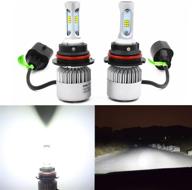 🔆 alla lighting extremely super bright hb5 9007 led bulbs - 8000lm 6500k xenon white high dipped beam replacement with vision csp chipset 9007ll logo