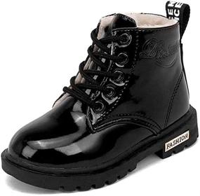 img 1 attached to 👦 Daclay Kids Boots - Candy-Colored Waterproof and Velvet Boots for Boys and Girls