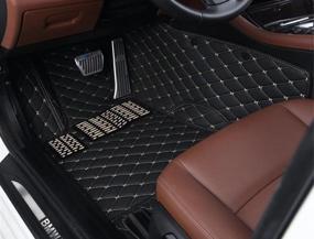 img 3 attached to Okutech Custom Fit XPE-Leather All Full Surrounded Waterproof Car Floor Mats For Lexus Is 250C 350C 2 Door Coupe 2010-2015 Interior Accessories