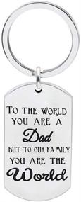 img 4 attached to 🔑 Stainless Steel Father's Birthday Keychain for Daughter