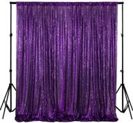 💜 4ftx6ft purple sequin backdrops for wedding/party/decor - enhancing your event with stunning 48"x72" purple sequins logo