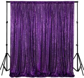 img 4 attached to 💜 4FTx6FT Purple Sequin Backdrops for Wedding/Party/Decor - Enhancing Your Event with Stunning 48"x72" Purple Sequins