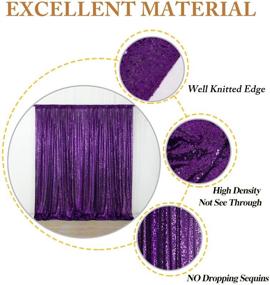 img 1 attached to 💜 4FTx6FT Purple Sequin Backdrops for Wedding/Party/Decor - Enhancing Your Event with Stunning 48"x72" Purple Sequins