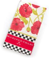 mackenzie childs poppy dish towel 18 logo