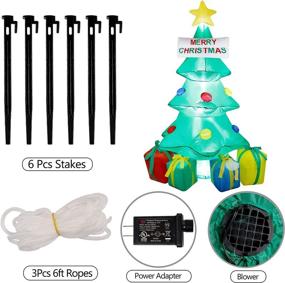 img 2 attached to 🎄 7 FT Christmas Inflatable Tree Decorations with Built-in LED Lights - Glory Island Blow up Christmas Tree with 4 Gift Box, Perfect for Yard, Garden, Lawn - Merry Christmas Party and Holiday Decor