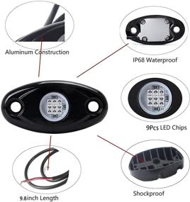 img 3 attached to LY8 6 Подсветка LED-камней синего неона под автомобиль, грузовик, четырехколесники, багги, лодку, подсветка кузова КПП, водонепроницаемая (синяя)