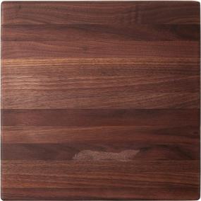 img 2 attached to 🪓 John Boos Block WAL-12SS: Premium Walnut Wood Cutting Board with Stainless Steel Feet, 12x12 Square, 1.5" Thickness