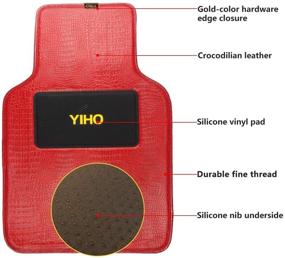 img 1 attached to YIHO 4PCS Crocodile Leather Front &Amp