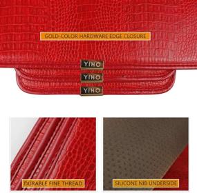 img 3 attached to YIHO 4PCS Crocodile Leather Front &Amp