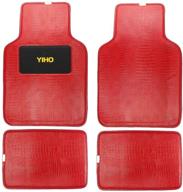 yiho 4pcs crocodile leather front &amp logo