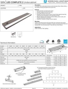 img 1 attached to 💡 American Lighting LED Complete 2: Dimmable Under Cabinet Fixture in Warm White - 120V, 8-inch, White