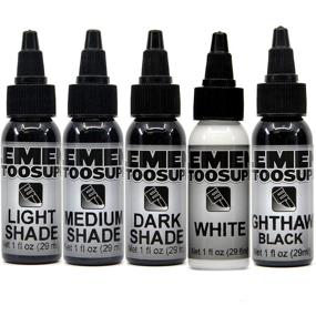 img 4 attached to 🎨 Element Tattoo Supply: Shading 3 Stage Grey Wash Ink (Light, Medium, Dark) - Set of 5 Bottles (1oz) - Black and White Tattoo Ink for Beautifully Blended Shades