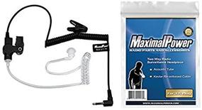 img 2 attached to 🎧 MaximalPower RHF 617-1N 3.5mm RECEIVER/LISTEN ONLY Surveillance Headset Earpiece - Clear Acoustic Coil Tube Earbud Audio Kit - Compatible with Two-Way Radios and Speaker Mics - Black