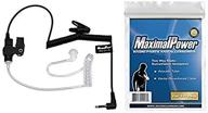 🎧 maximalpower rhf 617-1n 3.5mm receiver/listen only surveillance headset earpiece - clear acoustic coil tube earbud audio kit - compatible with two-way radios and speaker mics - black logo