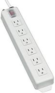 💡 tripp lite tlm606nc power strip: 6 outlet home & office, 6ft cord, 5-15p plug, white logo