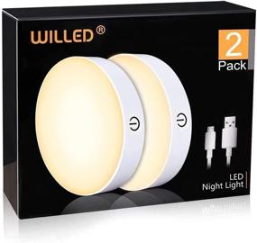 img 4 attached to 🔦 WILLED 3000K Dimmable Touch Lights, Rechargeable Battery Tap Lights, Magnetic Stick on Closet Light, Portable LED Puck Night Lights for Cabinet, Wardrobe, Counter, Kitchen, Bedroom (2 Pack)