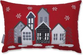 img 3 attached to Подушка Perfect Festive Village Lumbar - красная, серая, белая - 11,5 "x18,5