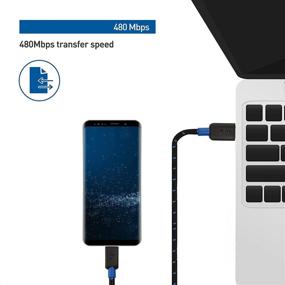 img 2 attached to 🔌 Cable Matters USB C to Micro USB Cable (Micro USB to USB-C Cable) - 3.3 Feet, Black with Braided Jacket