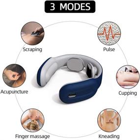 img 3 attached to Portable Neck Massager with Heat, Intelligent Cordless Design, 3 Modes, 15 🌡️ Levels, Smart Deep Tissue Trigger Point Massage for Office, Car, Home, Outdoor Use