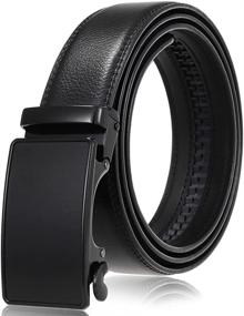 img 4 attached to Kitoulea Genuine Automatic Adjustable Men's Accessories: Explore the Innovative Ratchet Belt Kit!