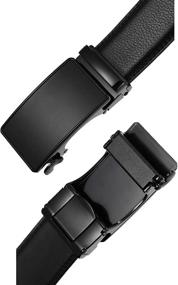 img 1 attached to Kitoulea Genuine Automatic Adjustable Men's Accessories: Explore the Innovative Ratchet Belt Kit!