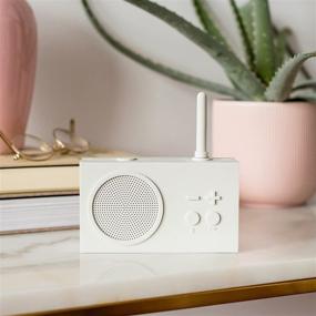 img 1 attached to Lexon Tykho 3 FM Radio & Bluetooth Speaker - 5W, Splash Proof, 20-Hour Battery Life, Silicone Rubber Case - Mastic