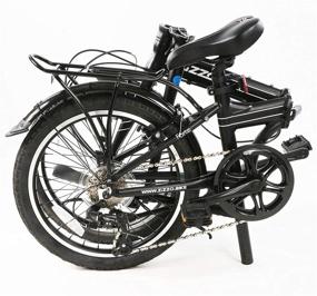 img 3 attached to 🚲 ZiZZO Forte Heavy Duty 29 lb Folding Bike: Lightweight Aluminum Frame, Genuine Shimano 7-Speed, 20-Inch with Fenders, Rack and 300 lb. Weight Limit