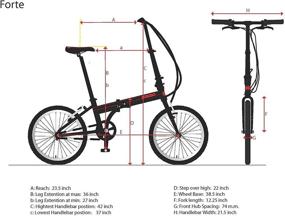 img 2 attached to 🚲 ZiZZO Forte Heavy Duty 29 lb Folding Bike: Lightweight Aluminum Frame, Genuine Shimano 7-Speed, 20-Inch with Fenders, Rack and 300 lb. Weight Limit