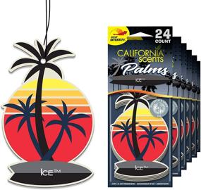 img 4 attached to 🌴 California Scents Hanging Palms Air Freshener, Ice Scent, Pack of 24