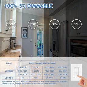 img 1 attached to 🔆 Versatile 12 Inch Dimmable LED Ceiling Light - 3 Light Temperatures & Low Profile Design - Ideal for Hallways, Bedrooms, and Closets - ETL Listed