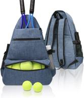 durable tennis backpack for men and women - carry racquets for racquetball, squash, badminton, pickleball, and more travel sport accessories logo