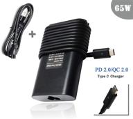 🔌 65w зарядное устройство для ноутбука dell xps 12 9250 13 9365 9370 9380, latitude 7275 7370 5175 5285 5290-2in1 7390-2in1, dell la65nm170 2ykof la45nm150 0hdcy5 с адаптером питания переменного тока и usb c типа логотип