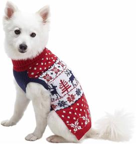 img 3 attached to Stylish Blueberry Pet Vintage Holiday Dog Sweaters – Choose from 10 Patterns! Matching Dog Scarf, Pet Owner Sweater, and Blanket Sold Separately