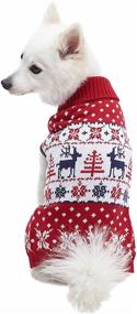 img 4 attached to Stylish Blueberry Pet Vintage Holiday Dog Sweaters – Choose from 10 Patterns! Matching Dog Scarf, Pet Owner Sweater, and Blanket Sold Separately