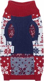 img 1 attached to Stylish Blueberry Pet Vintage Holiday Dog Sweaters – Choose from 10 Patterns! Matching Dog Scarf, Pet Owner Sweater, and Blanket Sold Separately