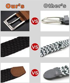 img 1 attached to 👔 YUCFOREN Elastic Braided Stretch Fabric Men's Accessories: Comfort and Style Combined