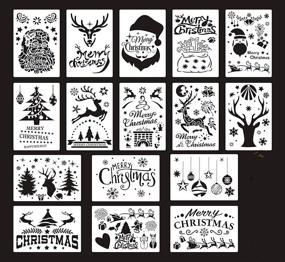 img 4 attached to 🎨 Christmas Painting Stencils for Journaling, Scrapbooking, and Art: Drawing & Painting Supplies