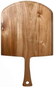 img 4 attached to WELLAND Acacia Wood Pizza Peel & Cheese Paddle Board - Serving & Food Preparation with Handle - 22 x 13.75 x 0.5 Inch