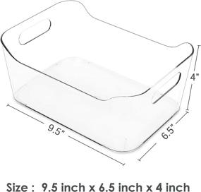 img 3 attached to 🧊 Vtopmart Refrigerator Organizer (8 Pack) - Clear Plastic Bins with Handle for Freezer, Cabinet, Cupboard - Kitchen Pantry Organization and Storage, BPA Free