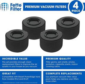 img 3 attached to 🔍 Fette Filter - Replacement Filter Pack Compatible with Bissell 54A2 for PowerEdge Hard Floor Vacuums. (4-Pack) - Enhance Cleaning with High-Quality Filters by Fette Filter