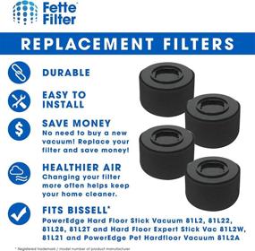 img 2 attached to 🔍 Fette Filter - Replacement Filter Pack Compatible with Bissell 54A2 for PowerEdge Hard Floor Vacuums. (4-Pack) - Enhance Cleaning with High-Quality Filters by Fette Filter