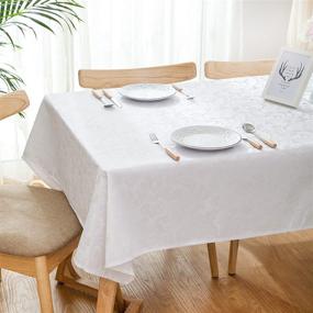 img 3 attached to 🍽️ Jacquard Tablecloth by ColorBird: Spill-proof and Waterproof – Perfect for SEO!